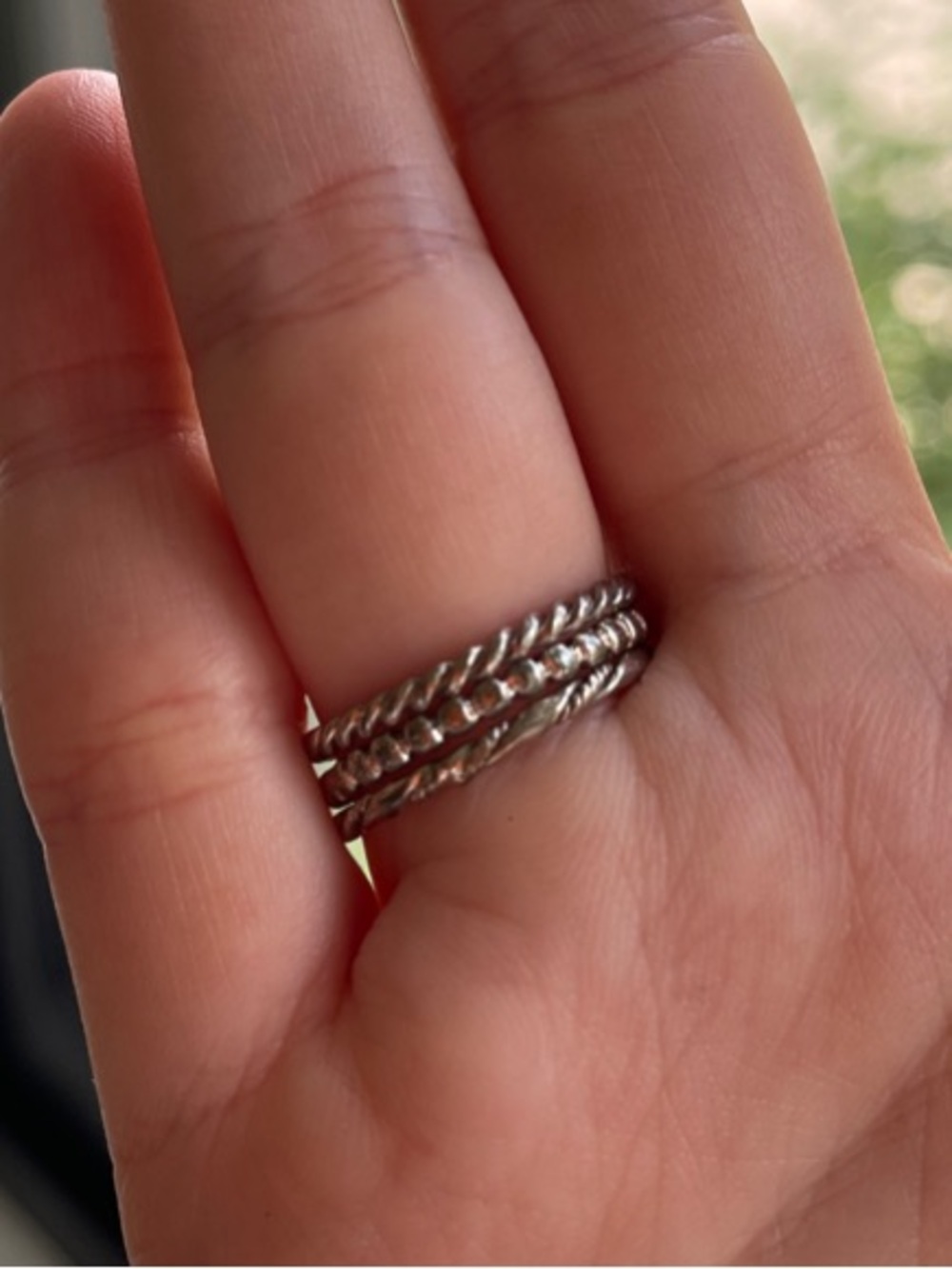 Sterling Silver Twisted Stackable Rings - Silver - Picture 3 of 4